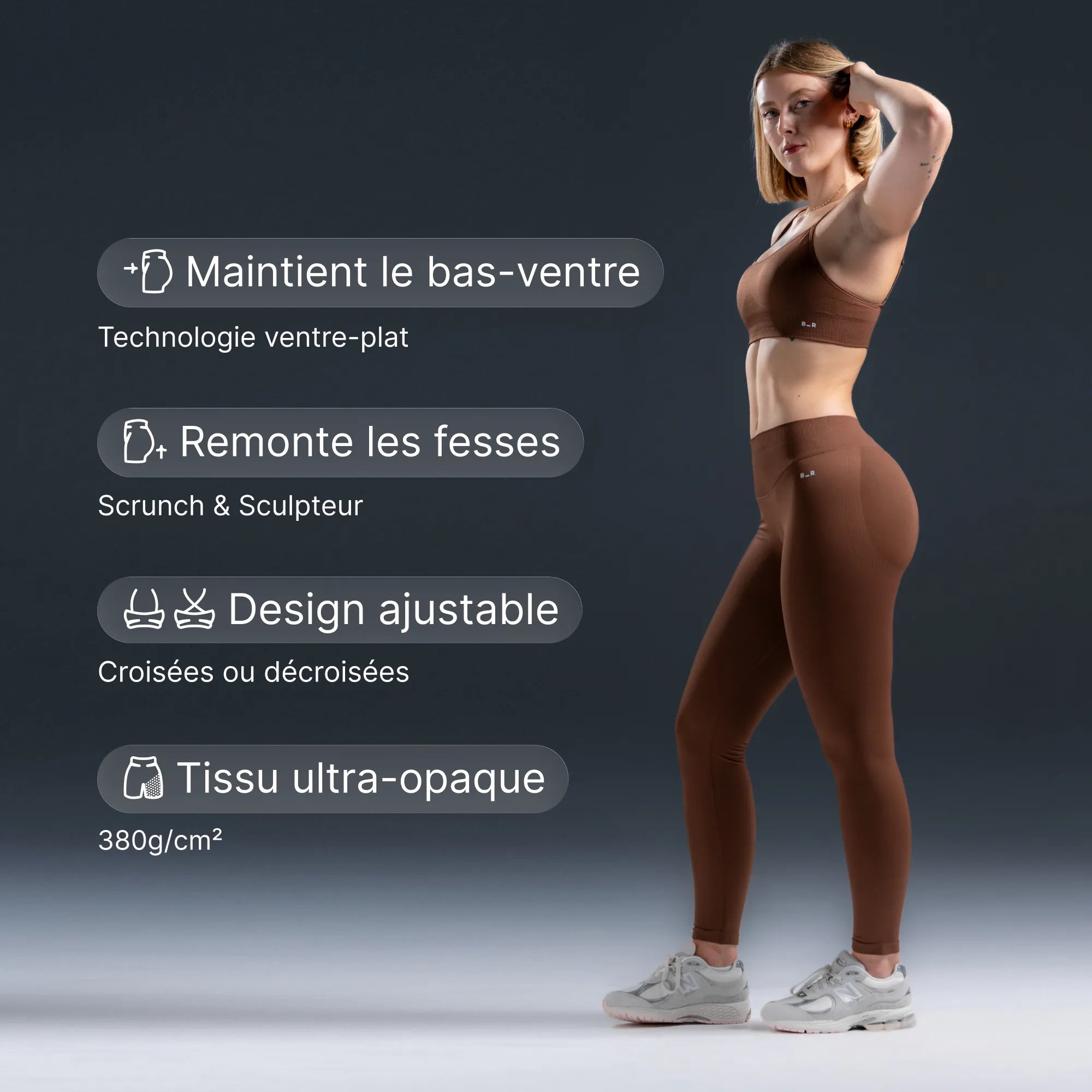 Women's sportswear set (three-piece set)